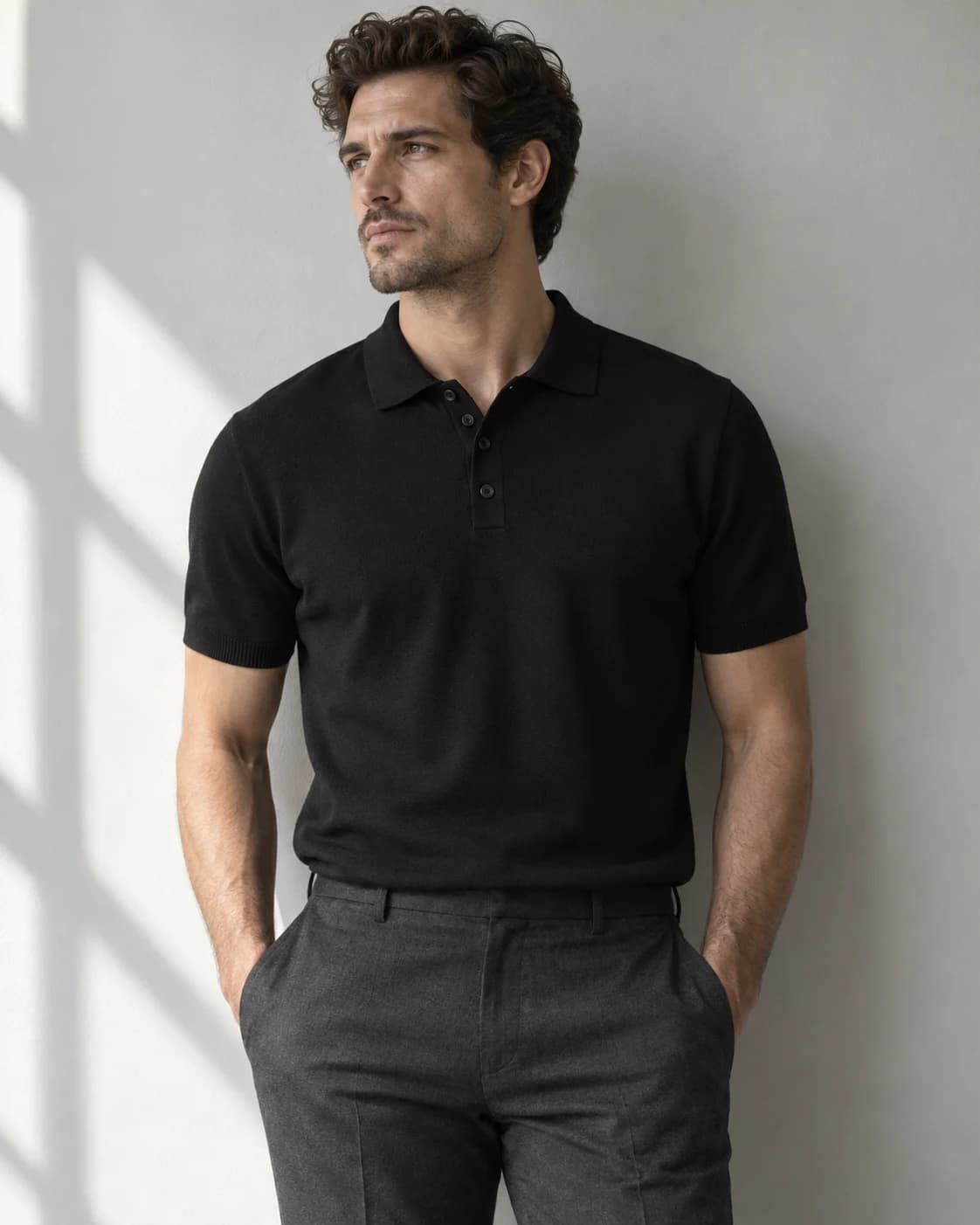 Cotton Knit Polo — фотография 1