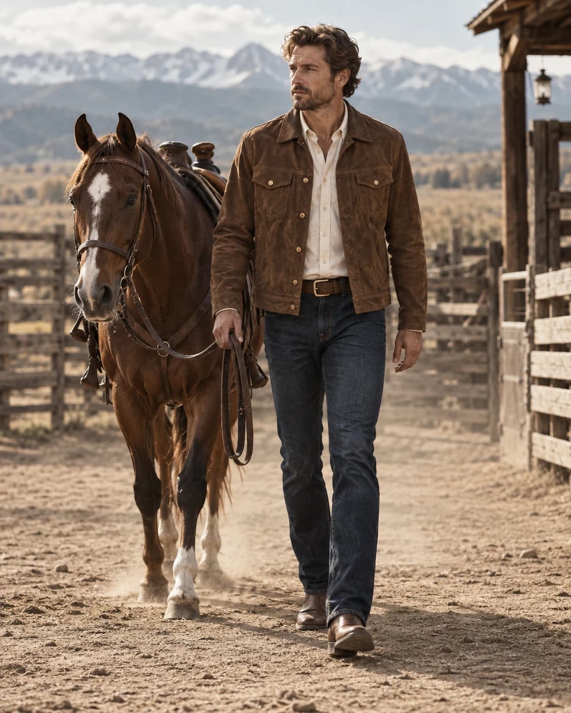 Tobacco Suede Jacket — фотография 1