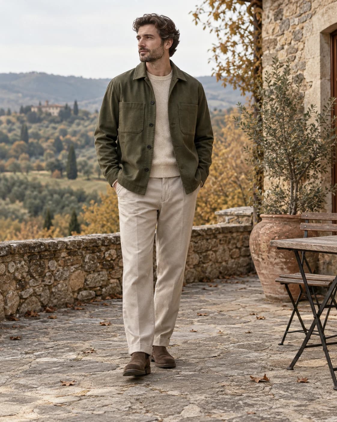 Olive Field Overshirt — фотография 1