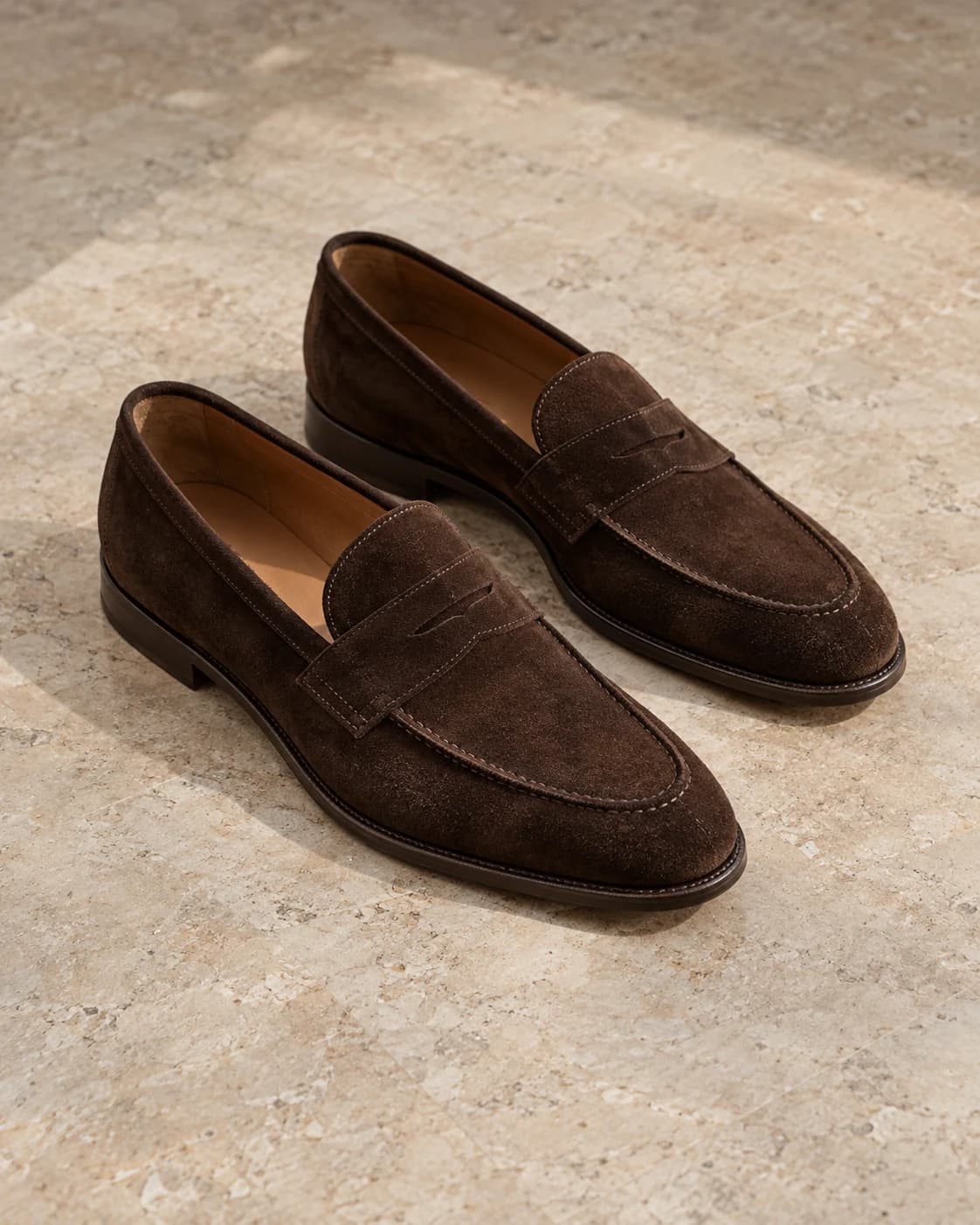 Espresso Suede Loafers — фотография 1